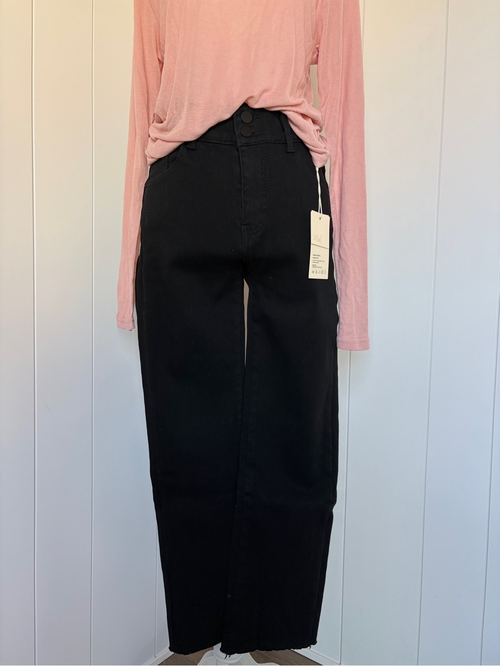 Balenciaga Black High-Rise Straight-Leg Jeans for Women